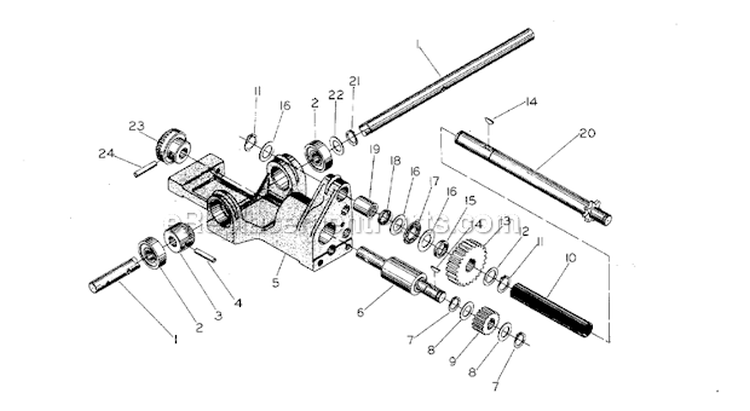Page C Diagram and Parts List for 7090-1  Yard Man Snow Blower